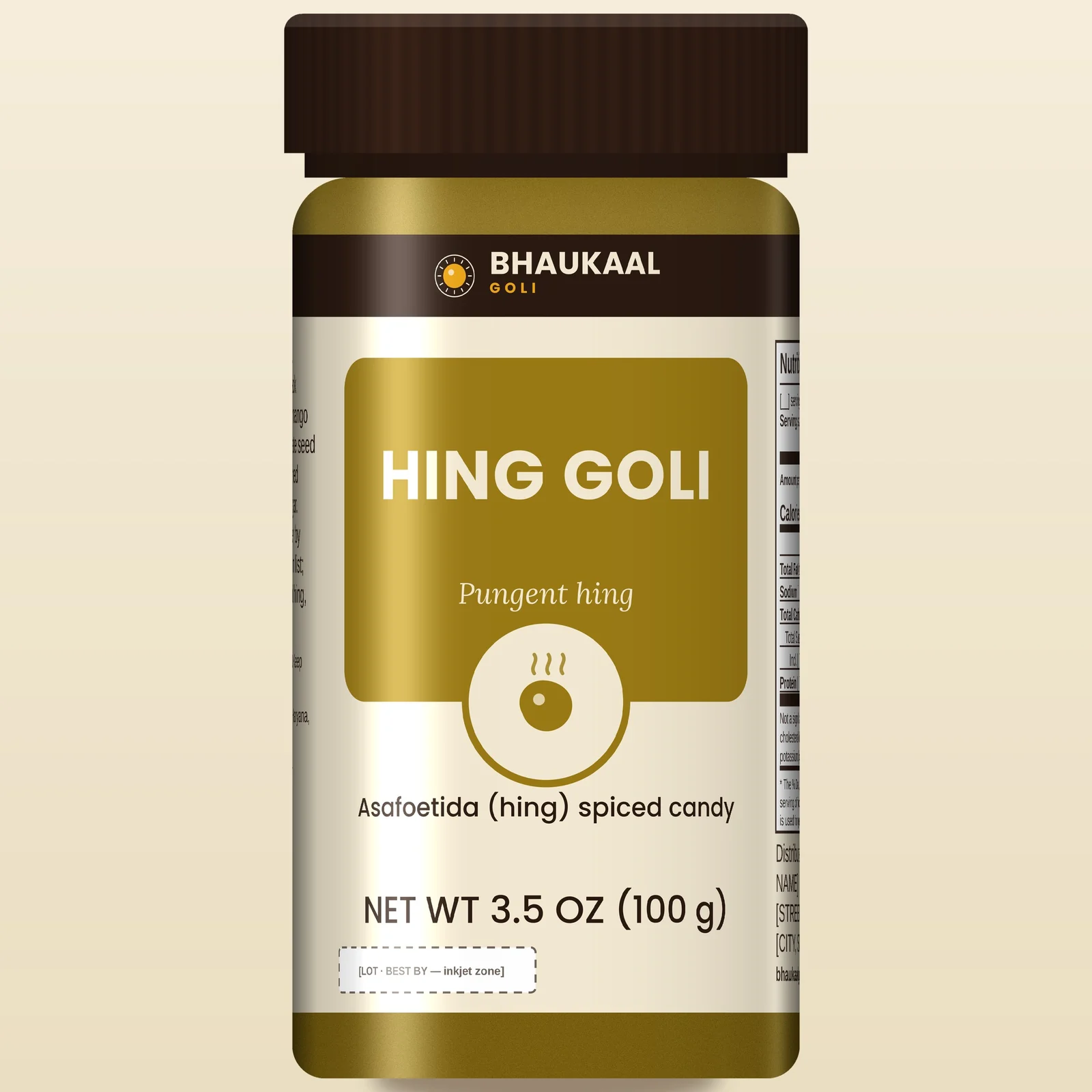 Bhaukaal Hing Goli pack, front view